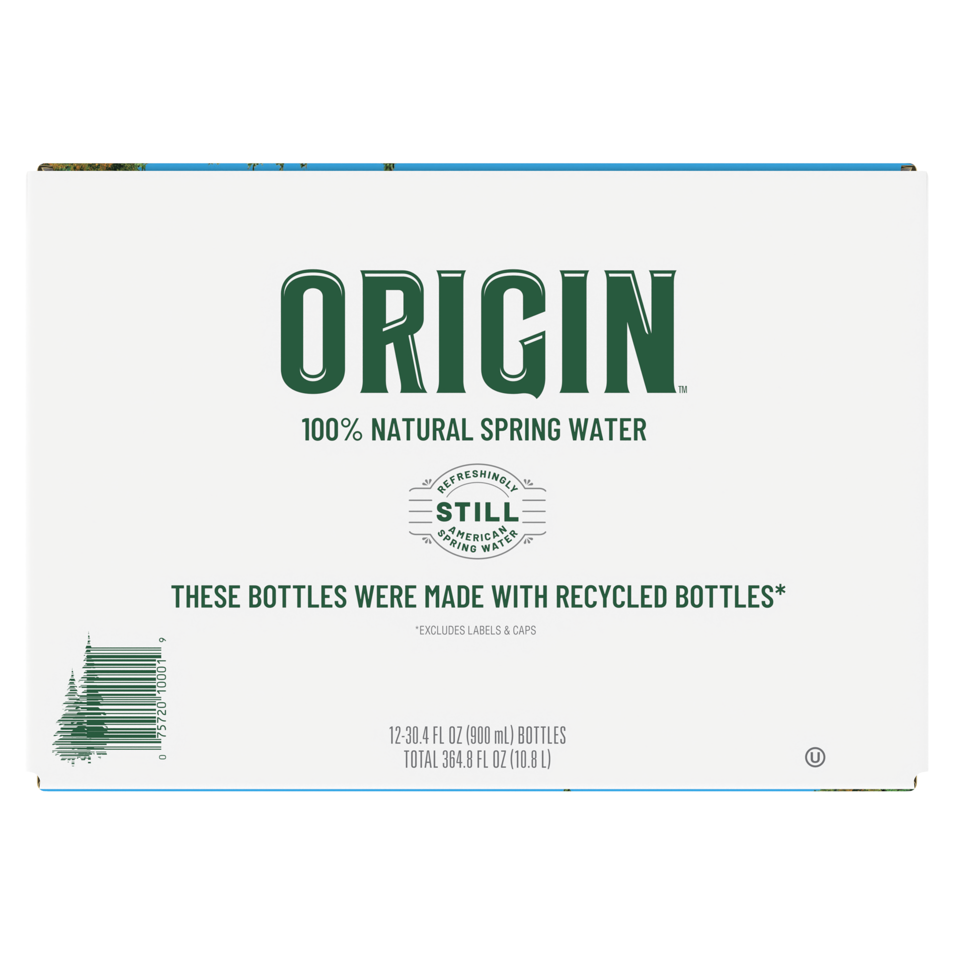 slide 4 of 5, Poland Spring ORIGIN, 100% Natural Spring Water, 900 mL, Recycled Plastic Bottle (12 Count), 30.4 oz