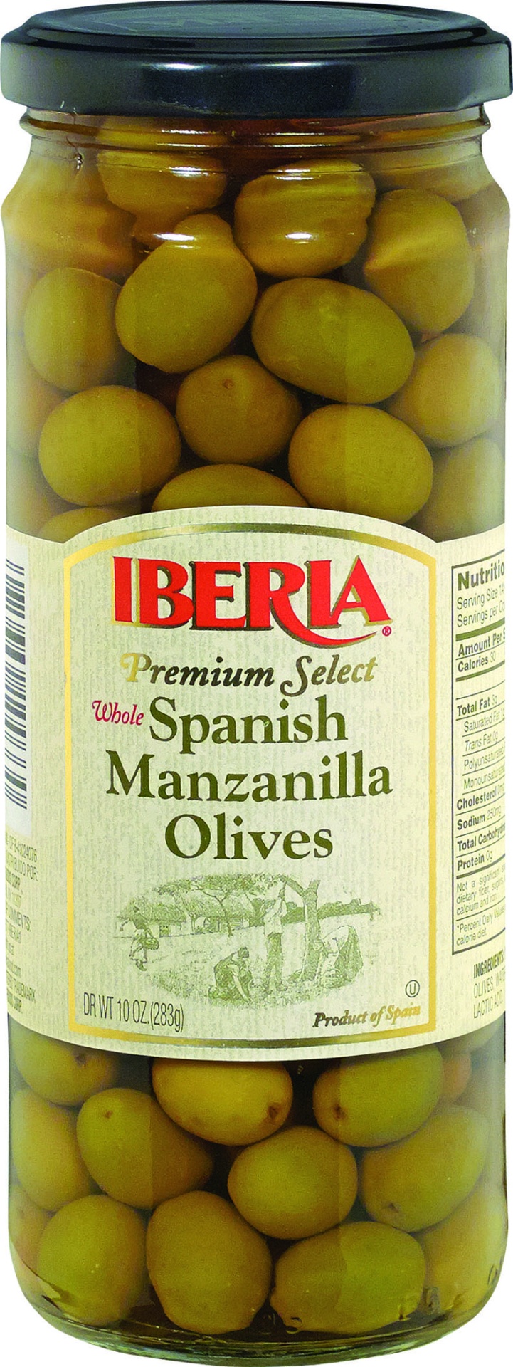 slide 1 of 1, Iberia Olives Plain Manzanilla, 1 ct