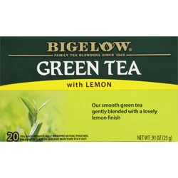 Bigelow Green Tea, with Lemon, Tea Bags