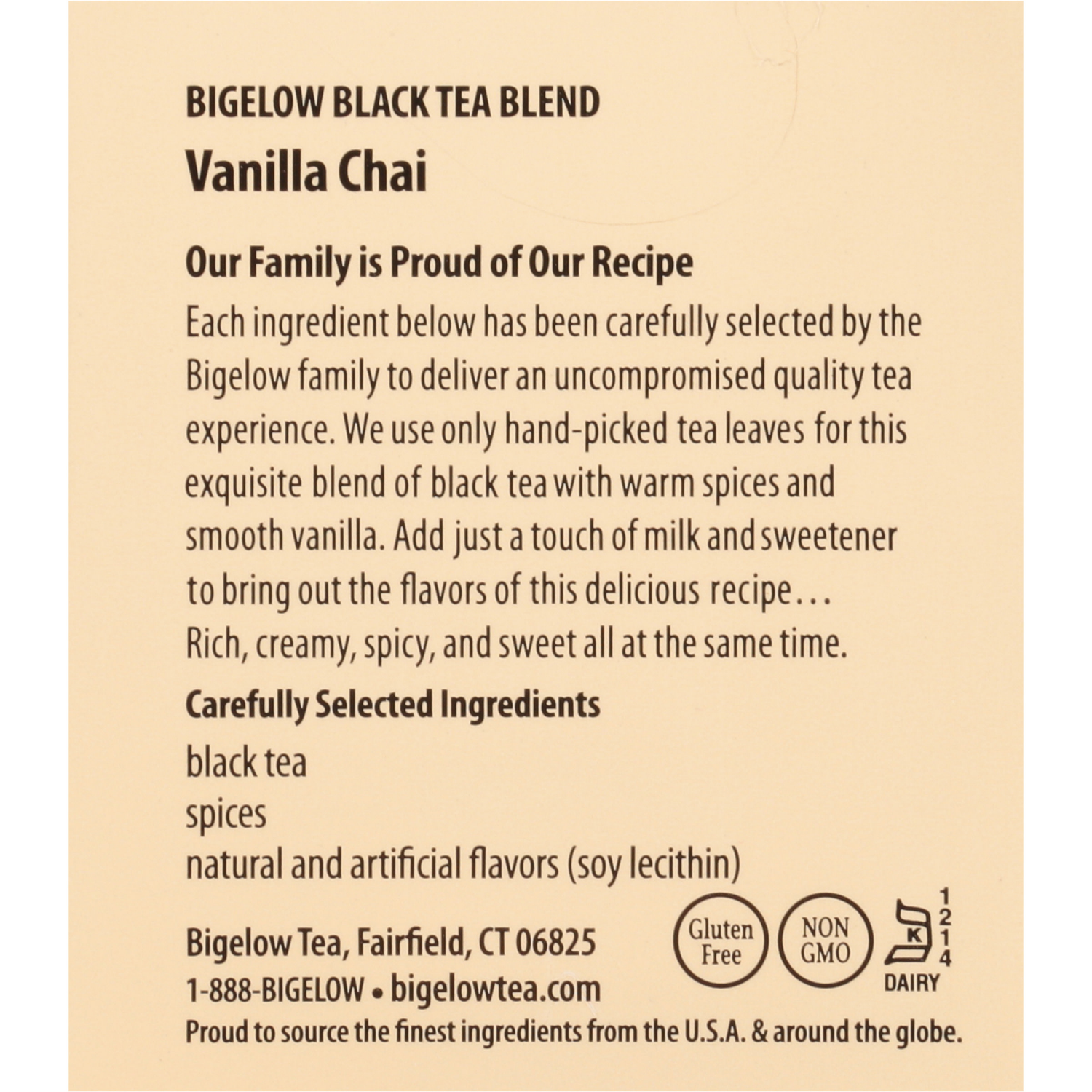 slide 5 of 5, Bigelow Black Tea, Vanilla Chai, Tea Bags, 20 ct