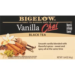 Bigelow Black Tea, Vanilla Chai, Tea Bags