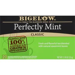 Bigelow Tea, Perfectly Mint, Classic, Tea Bags