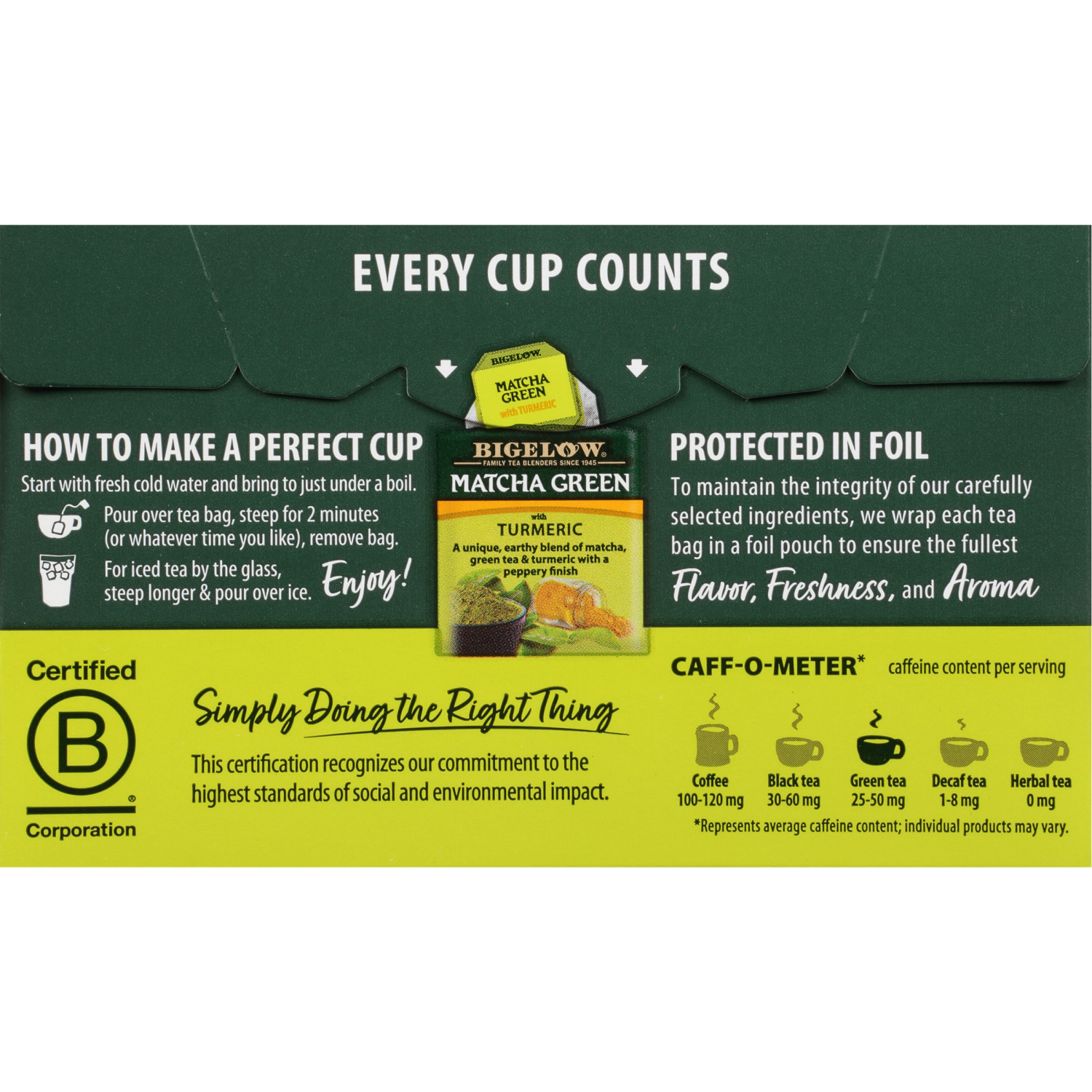 slide 3 of 5, Bigelow Matcha Green Tea, Tea Bags, 18 ct