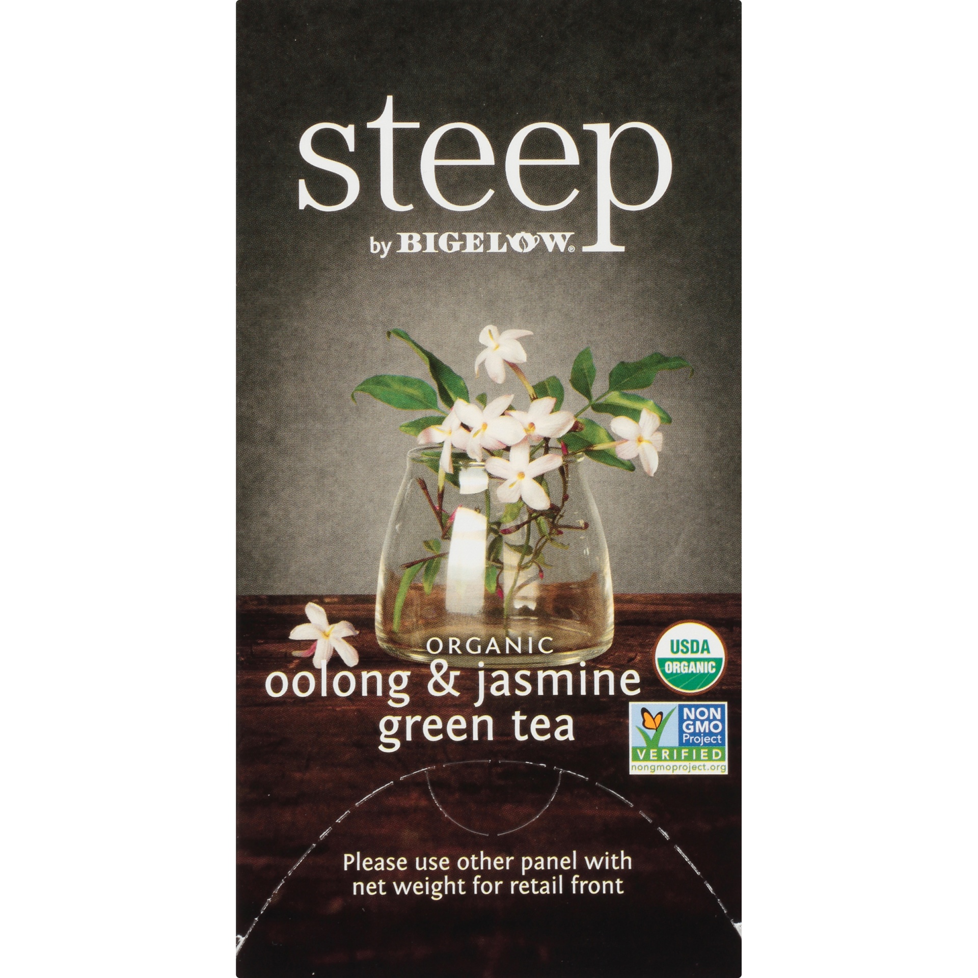 slide 7 of 7, Bigelow steep Organic Oolong Green Jasmine Tea, 20 ct