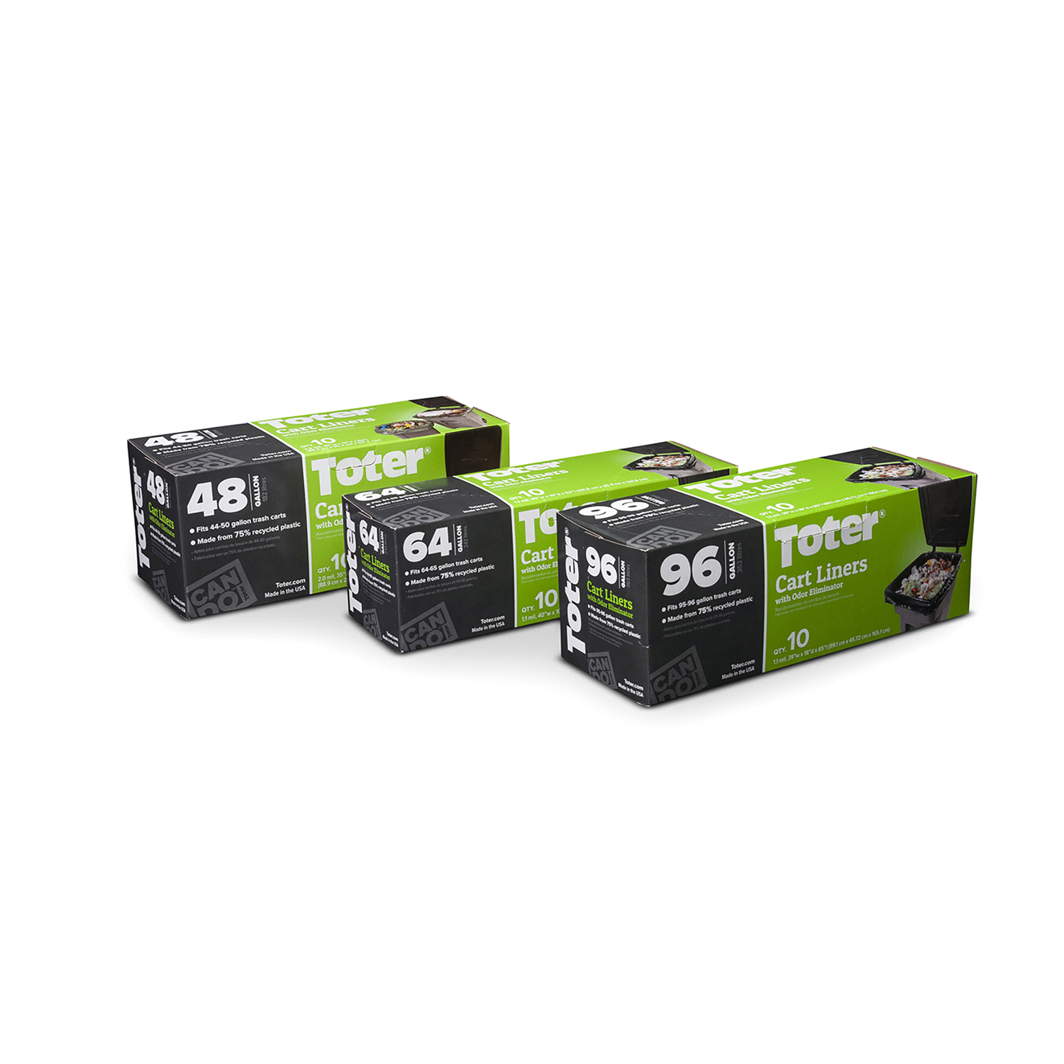 slide 2 of 2, Toter Trash Can Liner, 48 gal