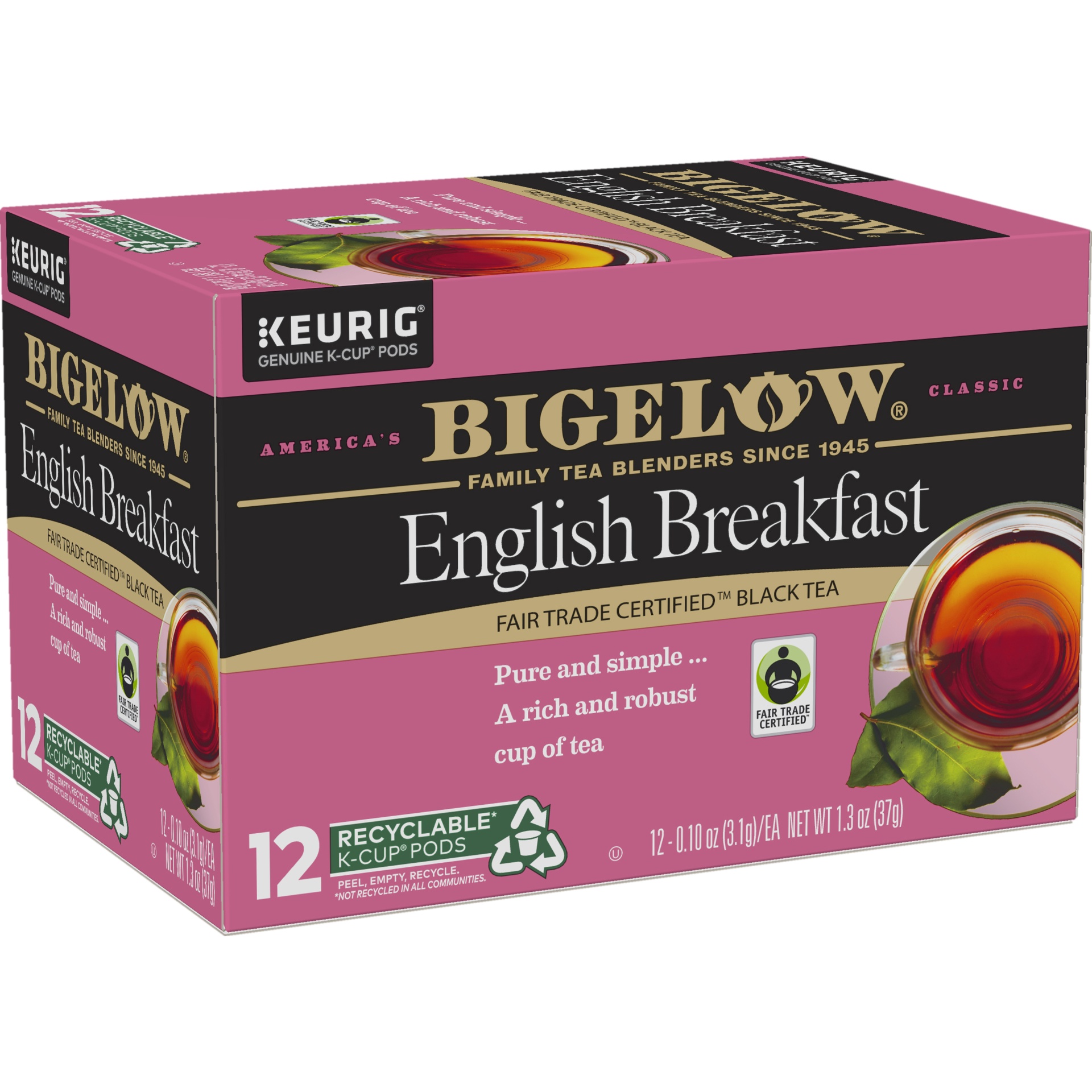 slide 2 of 4, Bigelow English Breakfast Black Tea K-cups, 12 ct