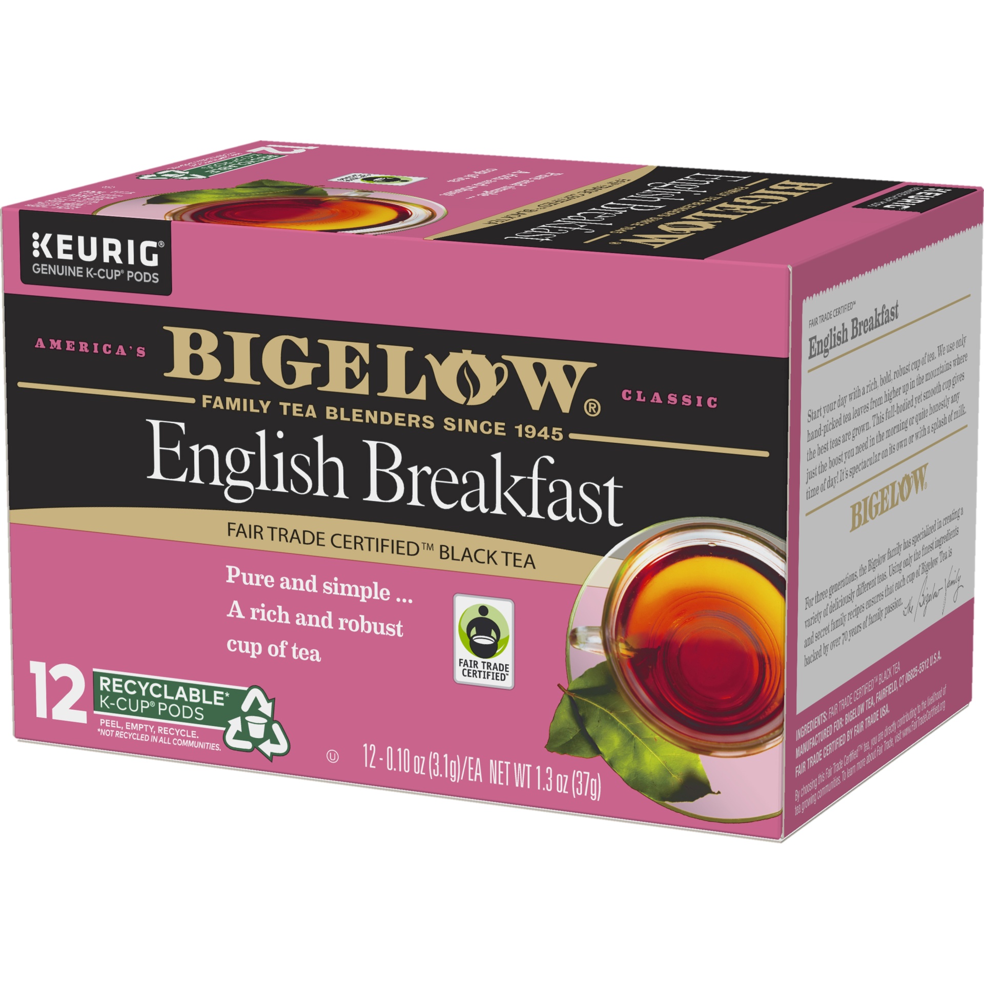 slide 3 of 4, Bigelow English Breakfast Black Tea K-cups, 12 ct