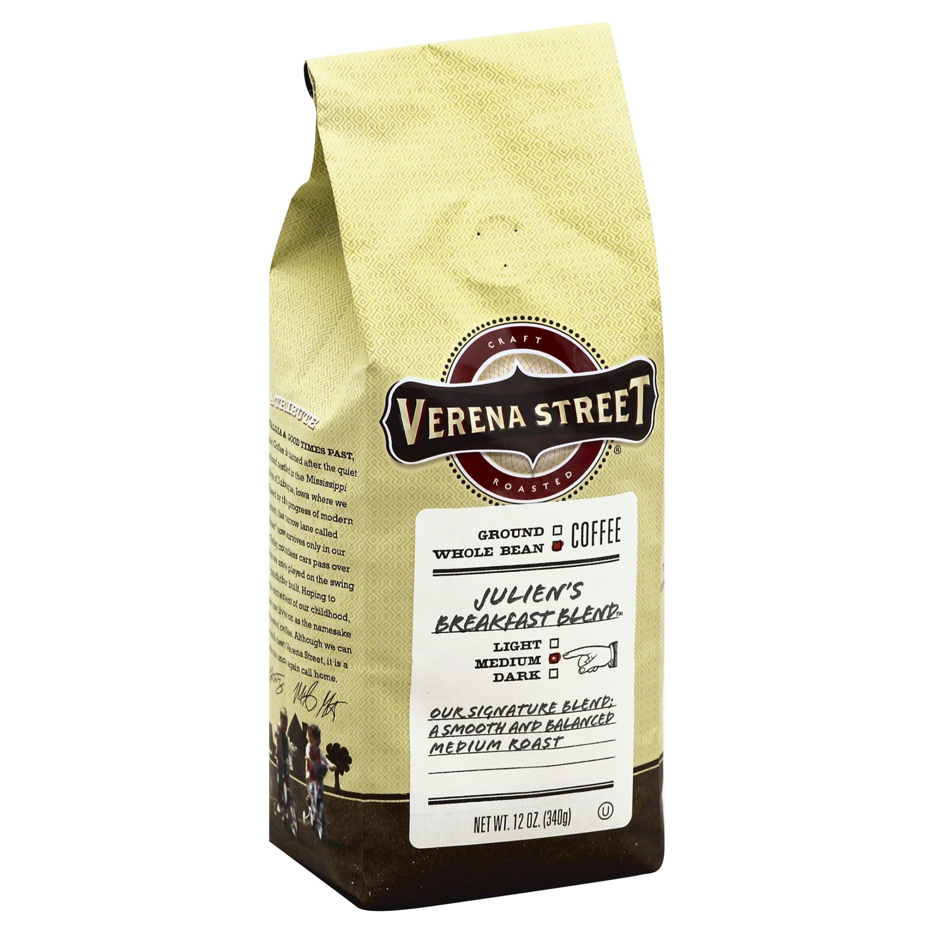 slide 1 of 1, Verena Street Juliens Breakfast Blend Whole Bean Coffee, 12 oz