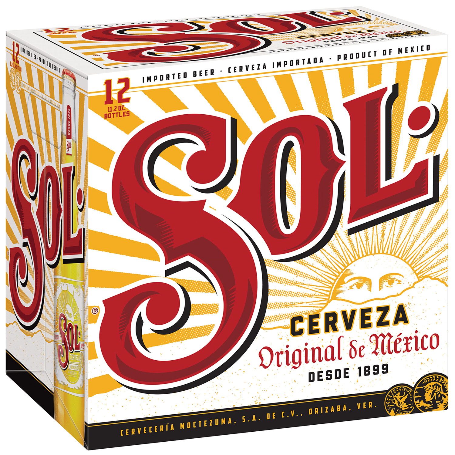 slide 2 of 5, Sol Beer, Imported, 12 ct; 11 oz
