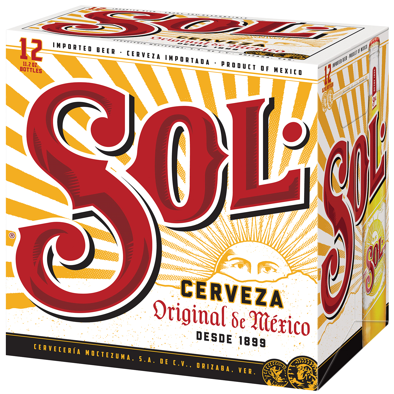 slide 4 of 5, Sol Beer, Imported, 12 ct; 11 oz