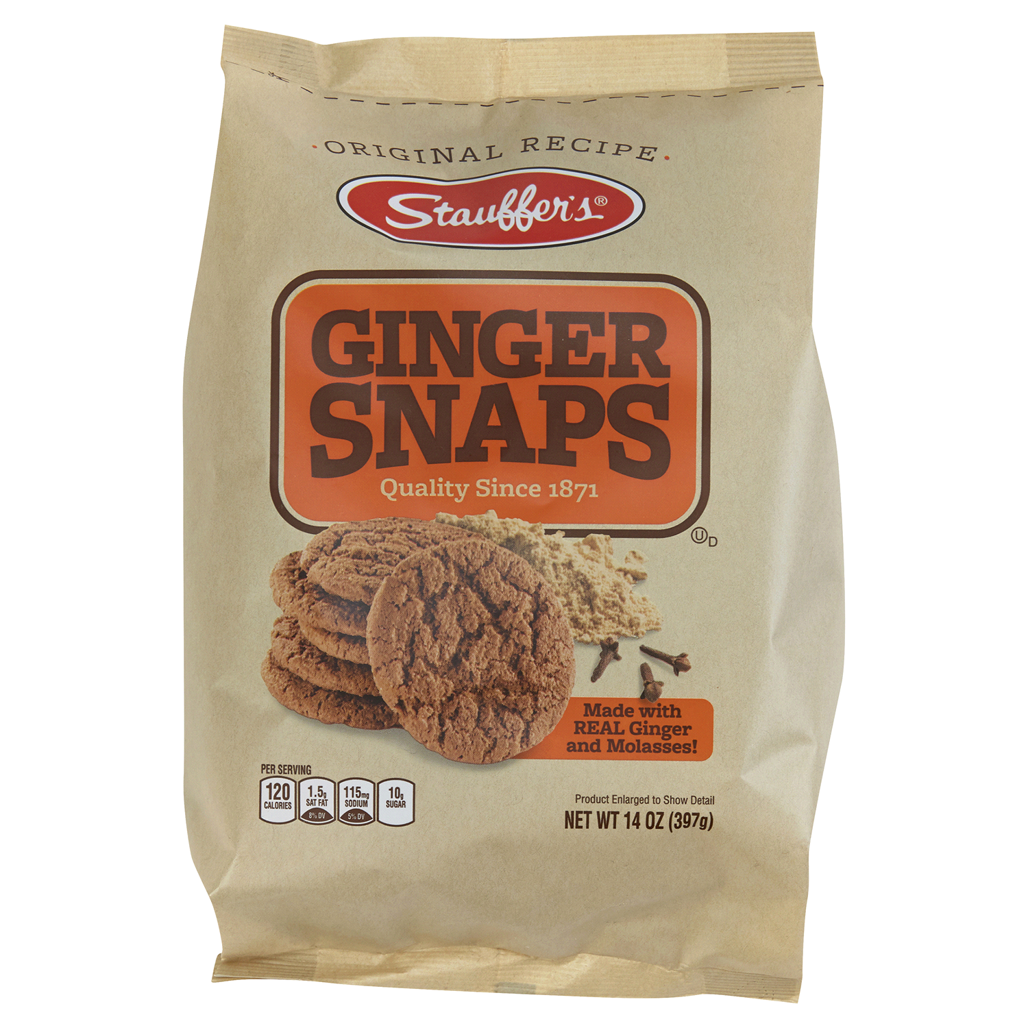 slide 1 of 2, Stauffer's SNAPS, Ginger 14 oz, 14 oz