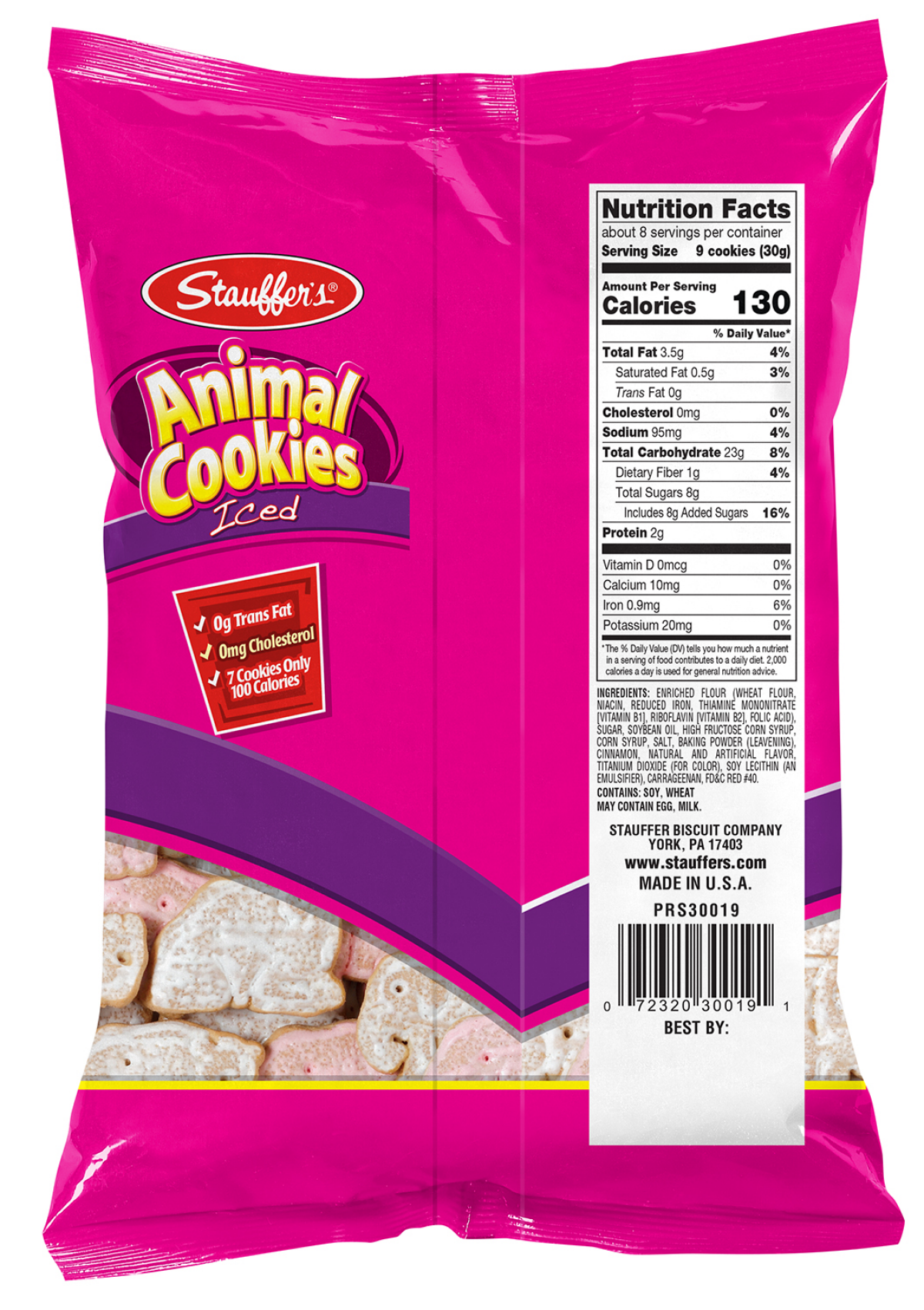 slide 2 of 2, Stauffer's Iced Animal Cookies 8 oz, 8 oz