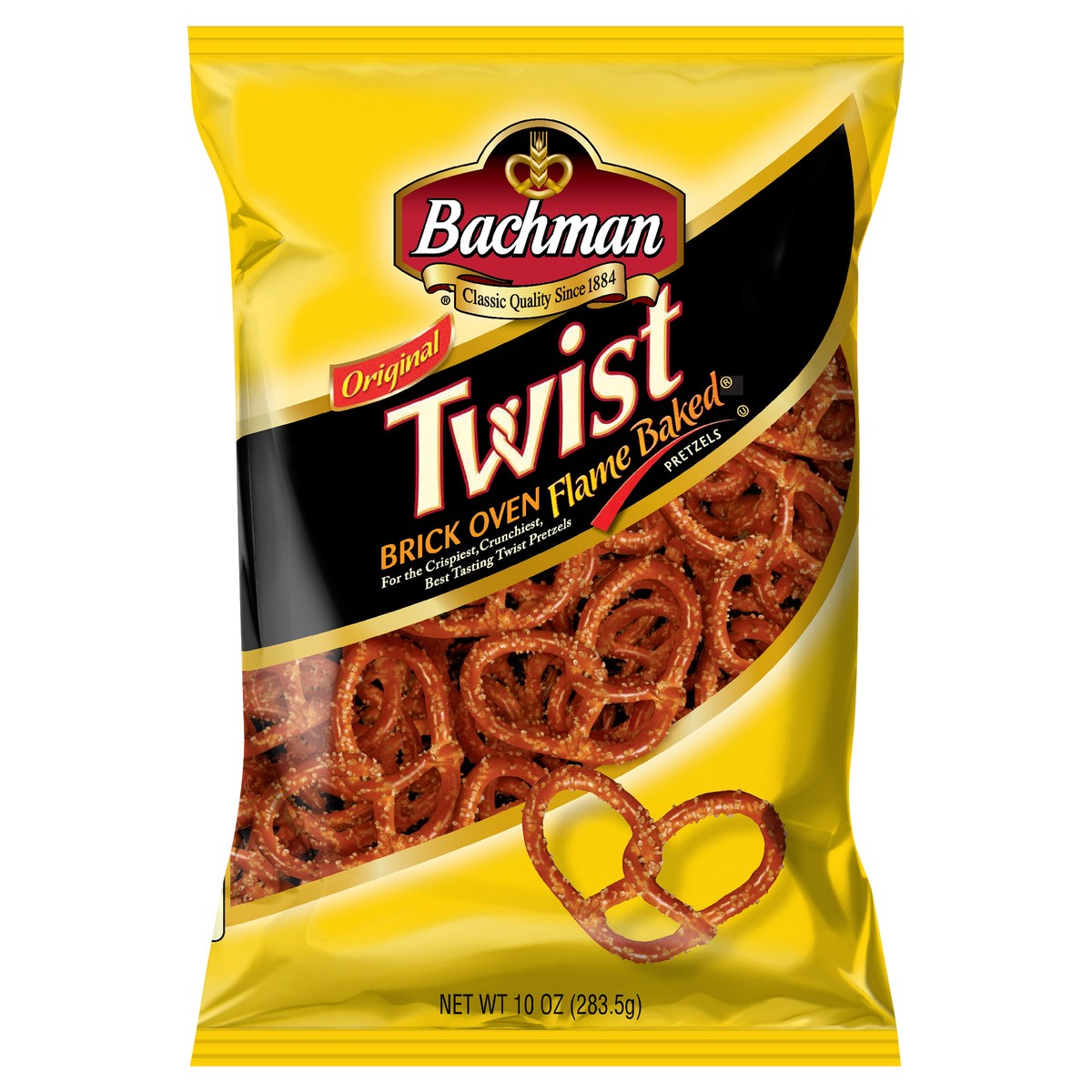 slide 1 of 7, Bachman Brick Oven Flame Baked Pretzel Twists, 10 oz