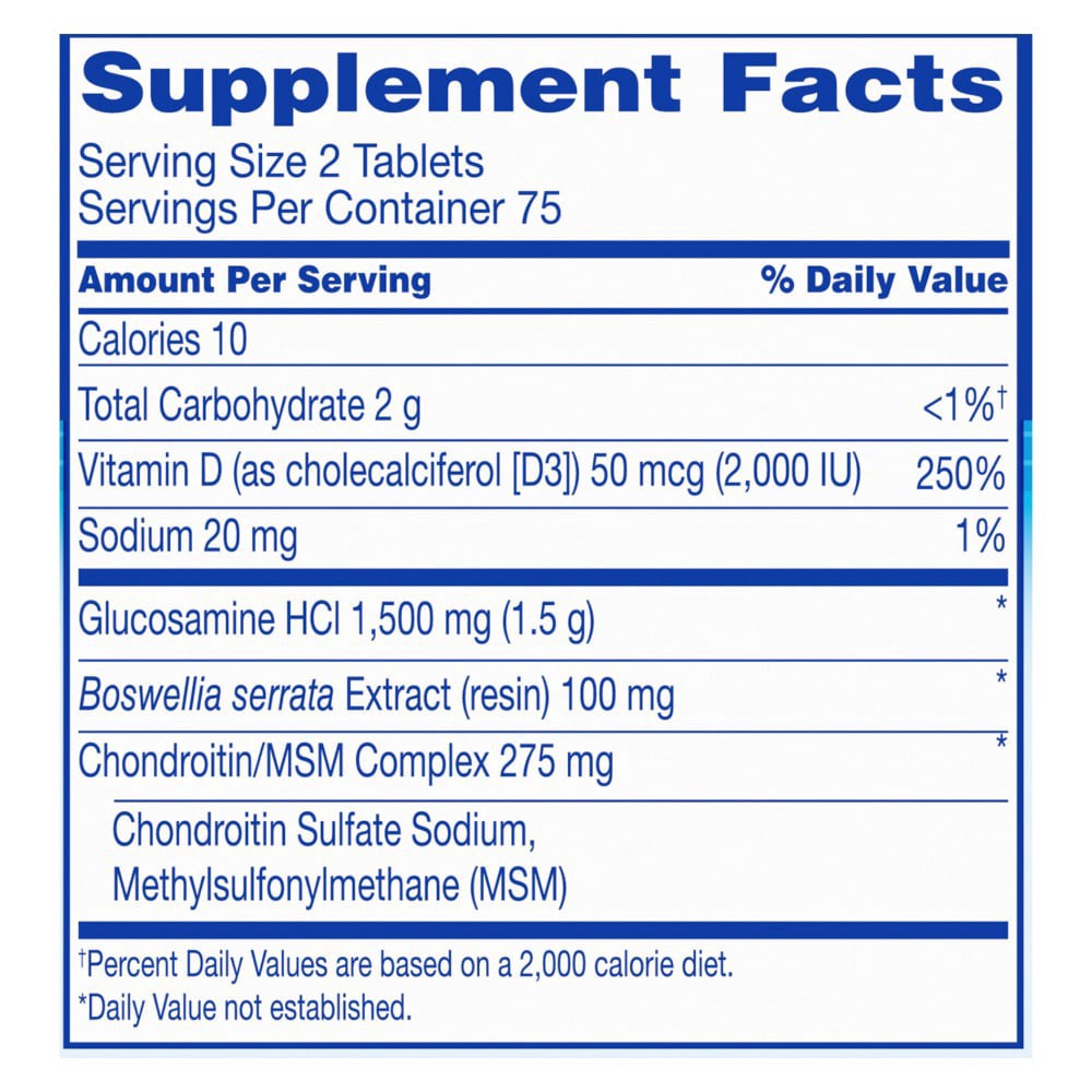 slide 4 of 5, Kroger Glucosamine Chondroitin Joint Support Tablets, 150 ct