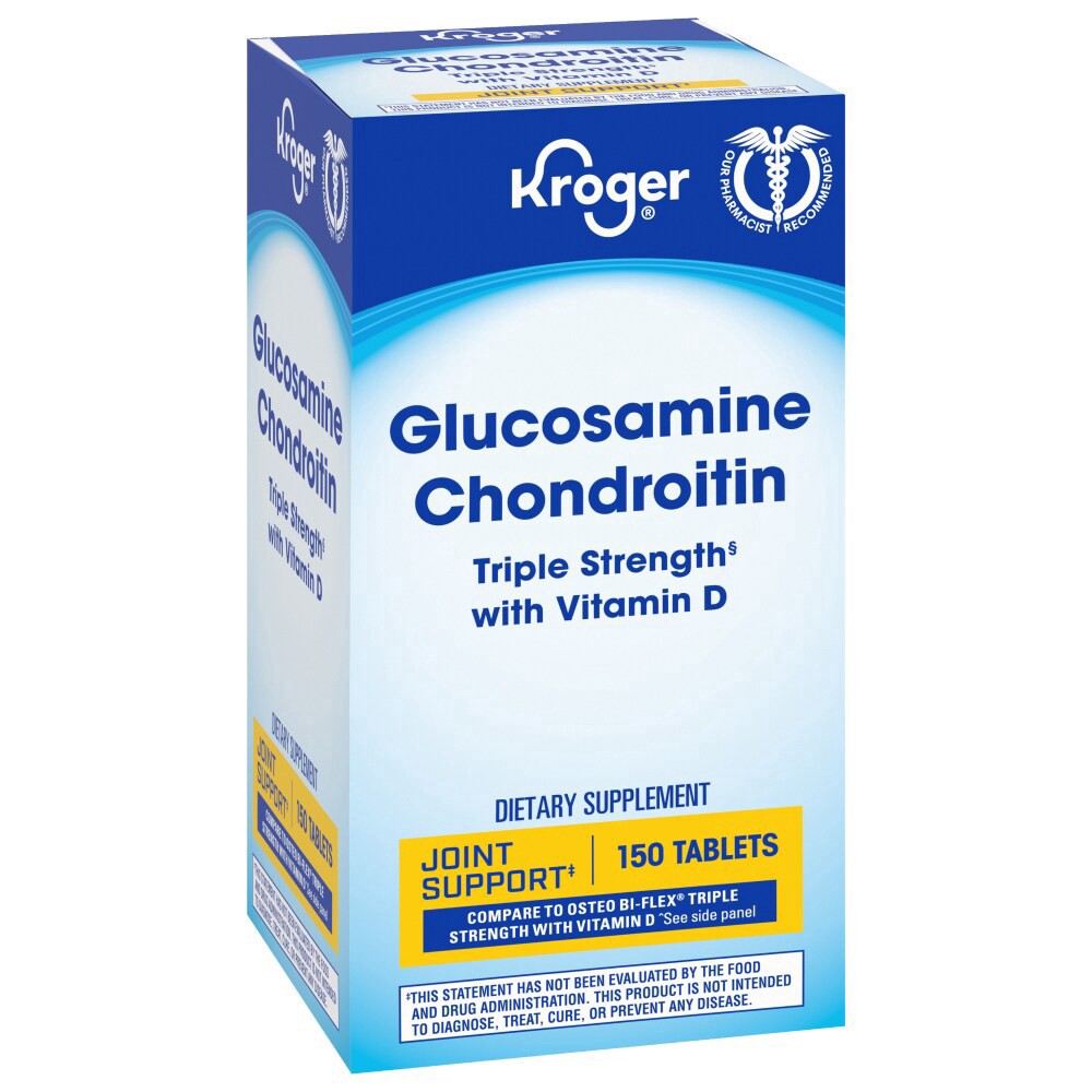 slide 2 of 5, Kroger Glucosamine Chondroitin Joint Support Tablets, 150 ct