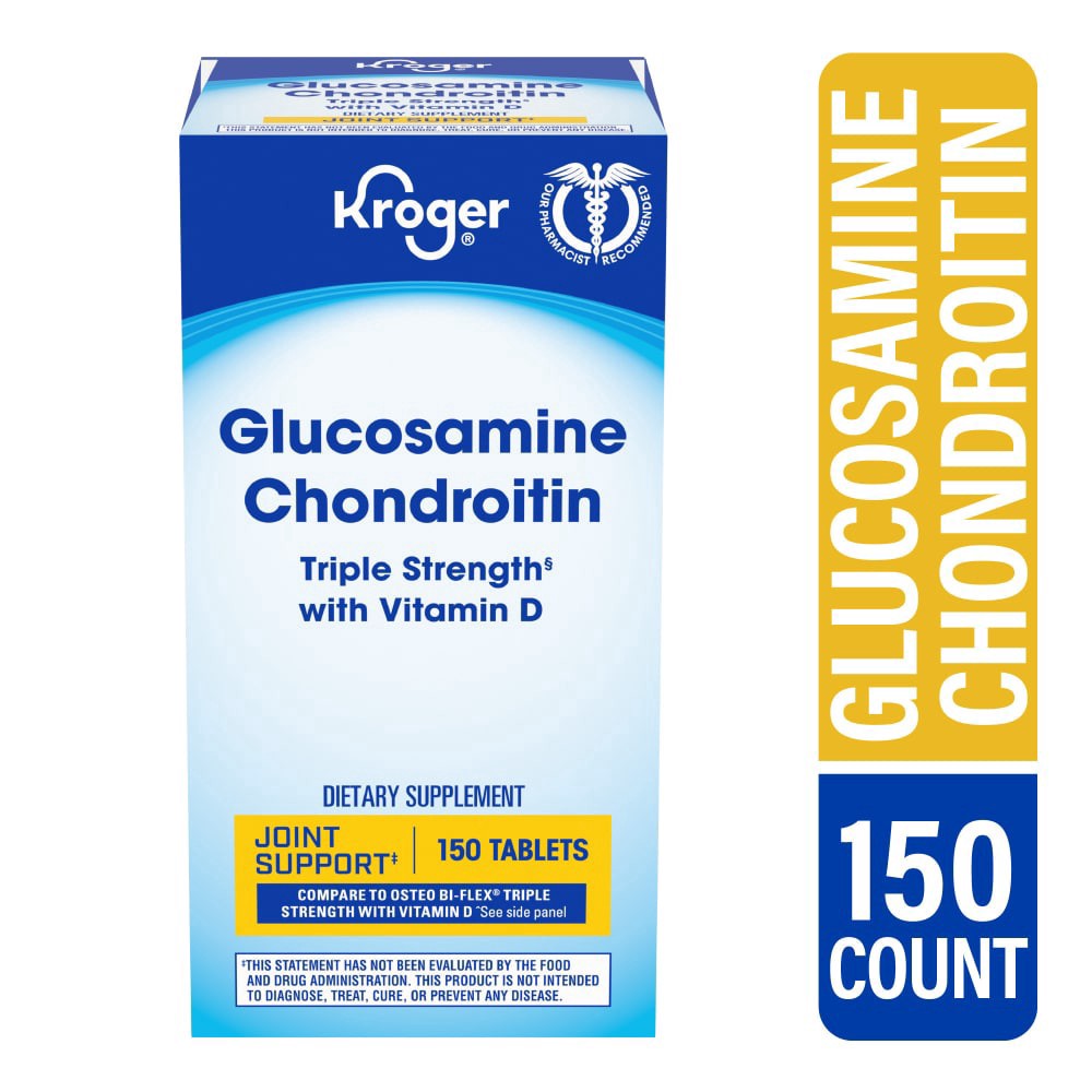 slide 1 of 5, Kroger Glucosamine Chondroitin Joint Support Tablets, 150 ct