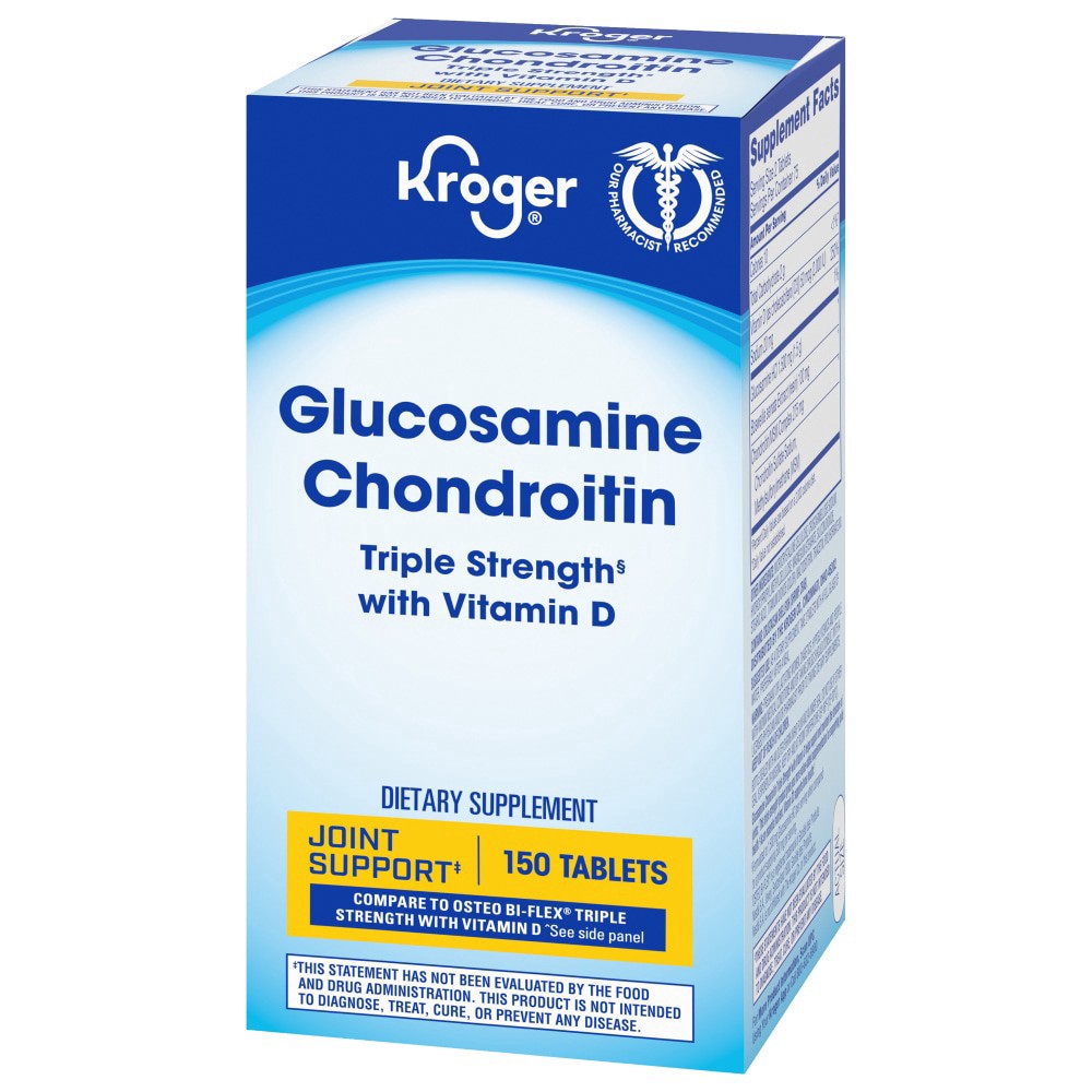 slide 3 of 5, Kroger Glucosamine Chondroitin Joint Support Tablets, 150 ct