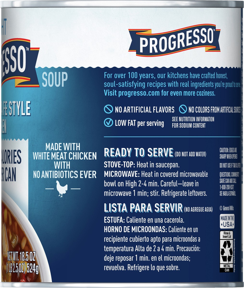 slide 2 of 9, Progresso Light, Zesty Santa Fe Style Chicken Soup, Gluten Free, 18.5 oz., 18.50 oz