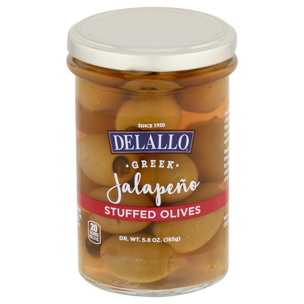 slide 1 of 9, DeLallo Jalapeno Stuffed Olives, 5.8 oz