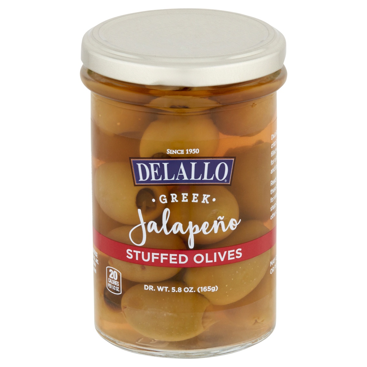 slide 9 of 9, DeLallo Jalapeno Stuffed Olives, 5.8 oz