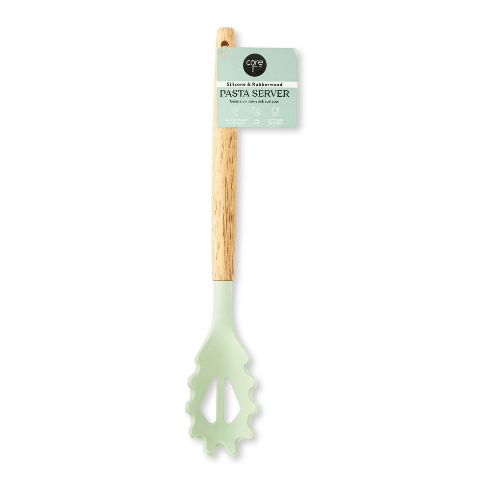 slide 3 of 3, Core Kitchen Silicone Spaghetti Spoon - Sage, 1 ct