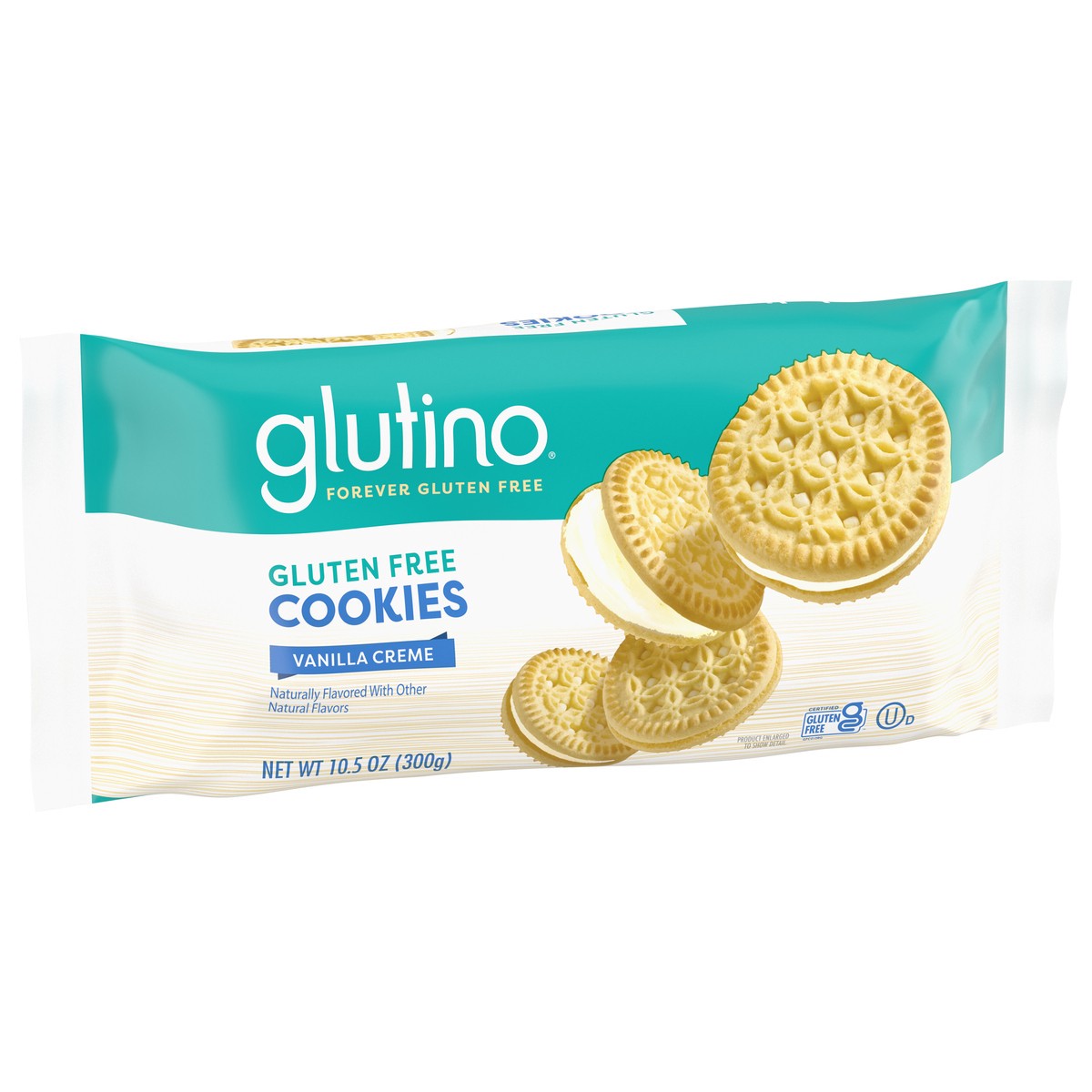 slide 5 of 8, Glutino Gluten Free Vanilla Creme Cookies, 10.5 oz