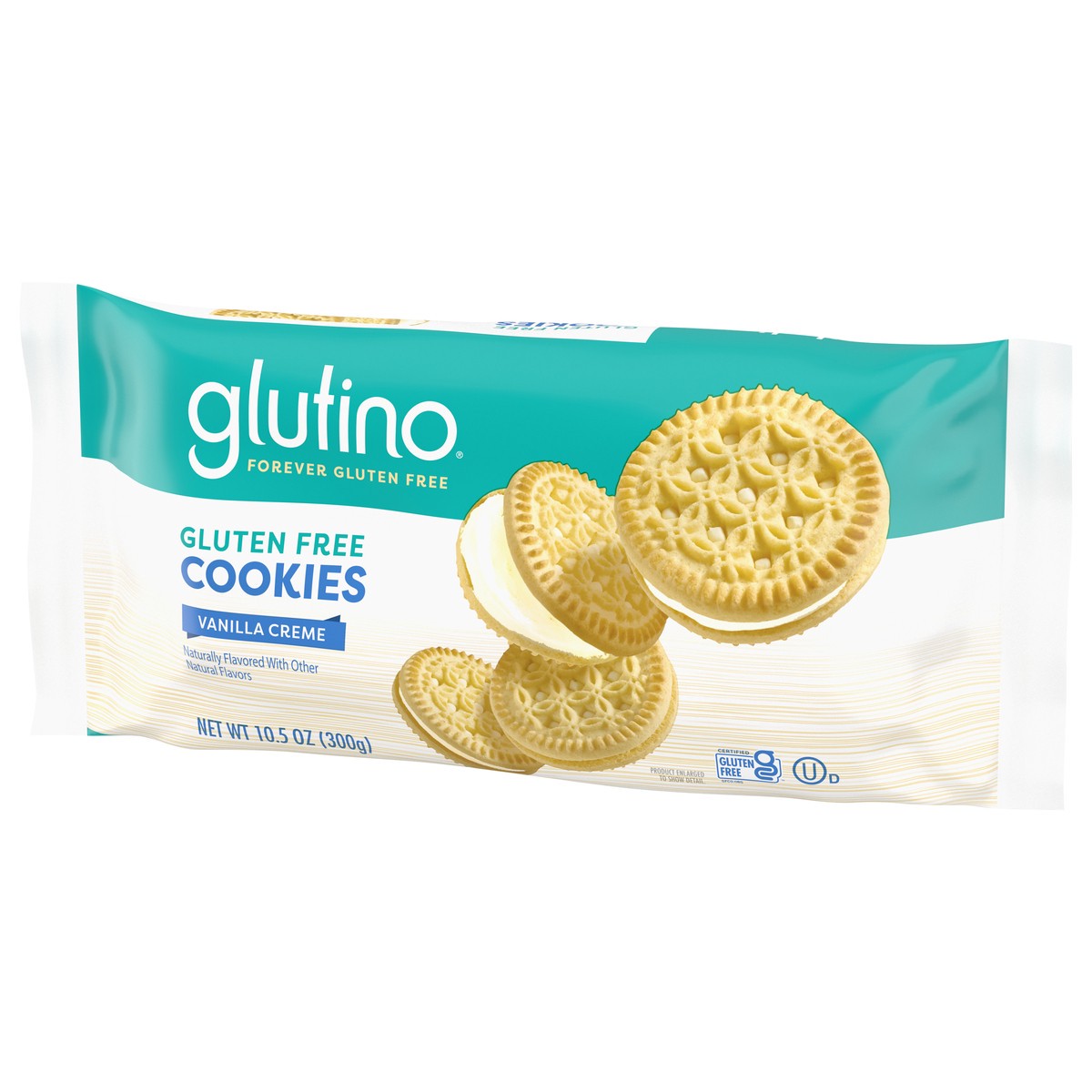 slide 2 of 8, Glutino Gluten Free Vanilla Creme Cookies, 10.5 oz