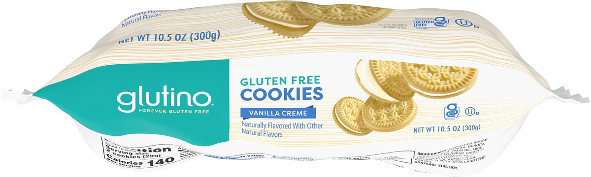 slide 8 of 8, Glutino Gluten Free Vanilla Creme Cookies, 10.5 oz