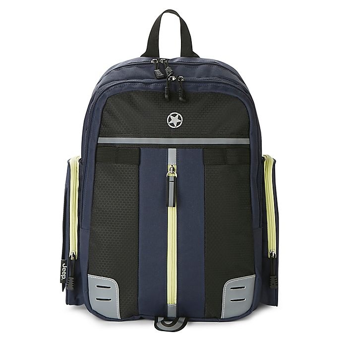 slide 1 of 12, Jeep Adventurers Diaper Backpack - Navy, 1 ct