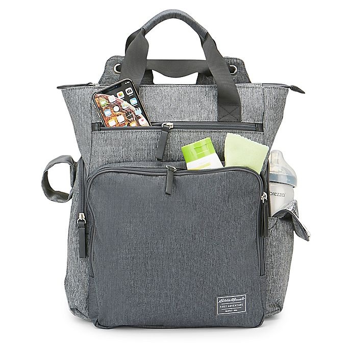 slide 12 of 14, Eddie Bauer Places & Spaces Departure Hybrid Diaper Backpack - Grey, 1 ct