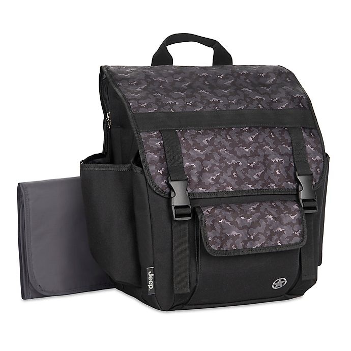 slide 2 of 10, Jeep Adventurers Unlimited Diaper Backpack - Black/Grey, 1 ct