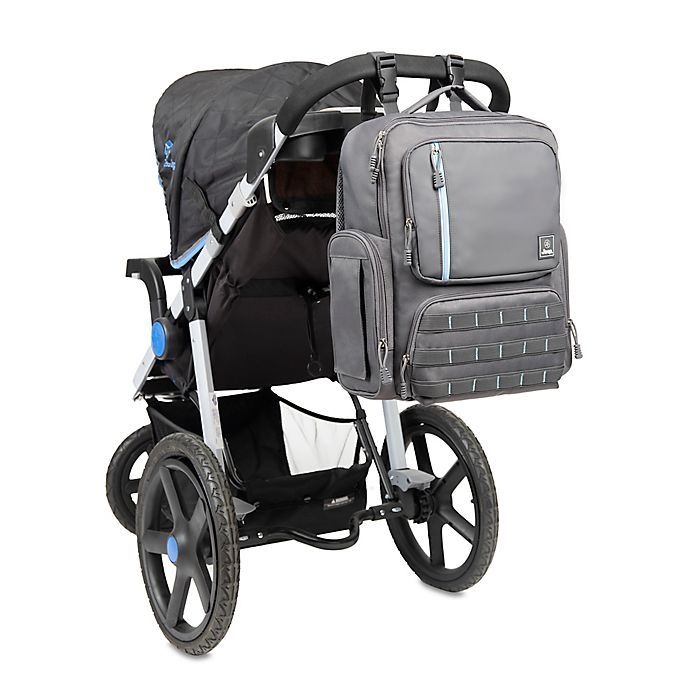 slide 7 of 12, Jeep Adventurers Scout Diaper Backpack - Grey/Blue, 1 ct