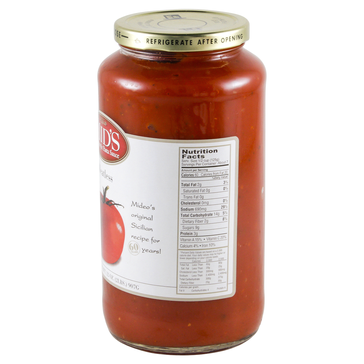 slide 2 of 4, Mid's Pasta Sauce Traditional Meatless, 32 oz