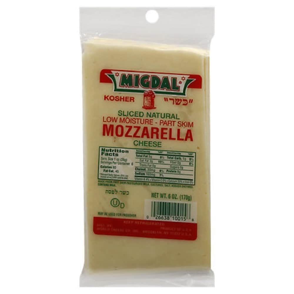 slide 1 of 1, Migdal Sliced Mozzarella Cheese, 6 oz