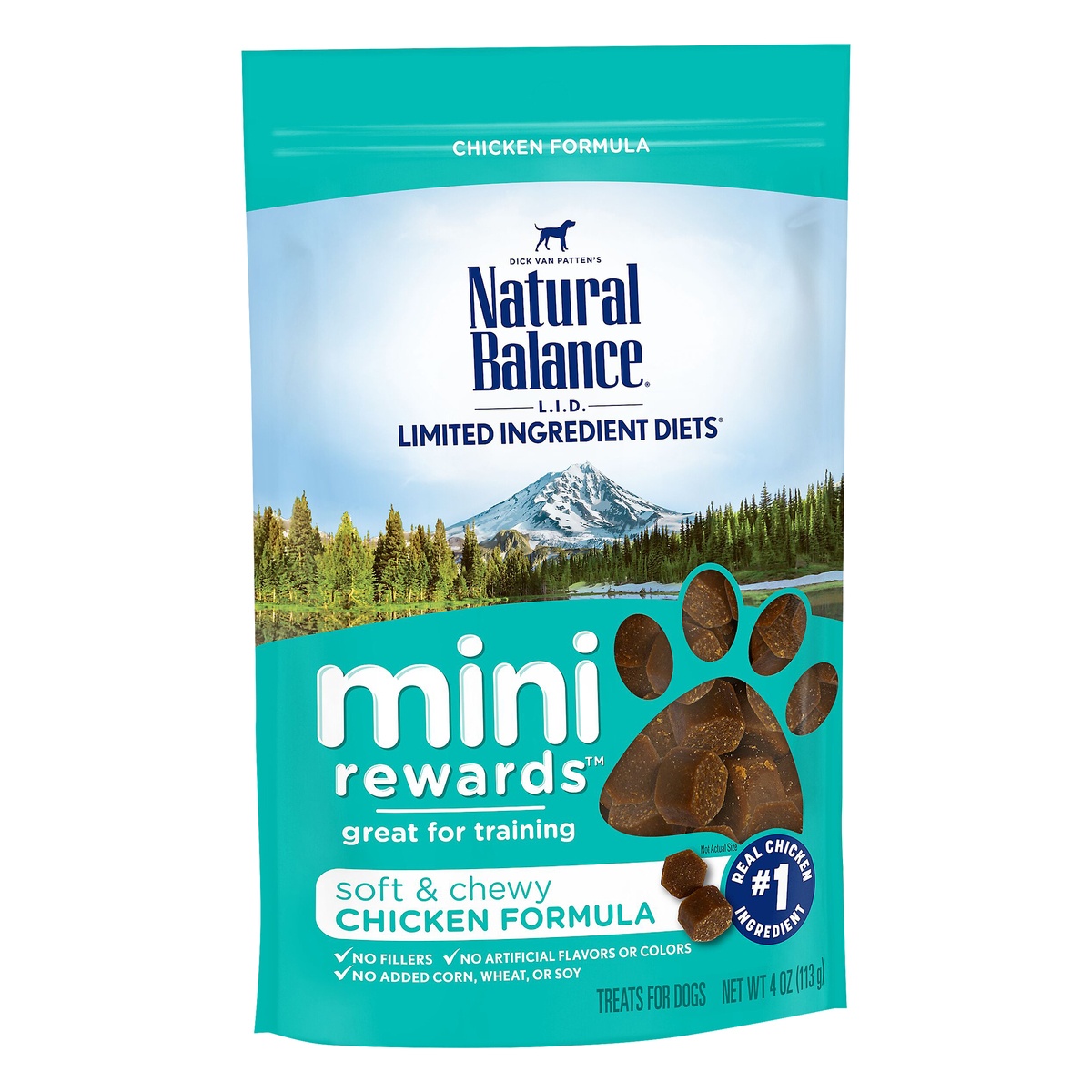 slide 6 of 7, Natural Balance L.I.D. Limited Ingredient Diets Mini Rewards Soft & Chewy Chicken Formula Treats for Dog 4 oz, 4 oz