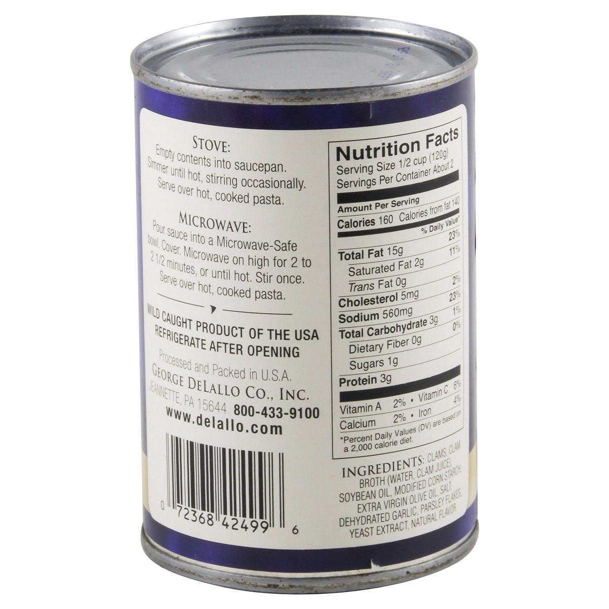 slide 3 of 4, DeLallo White Clam Sauce, 10.5 oz