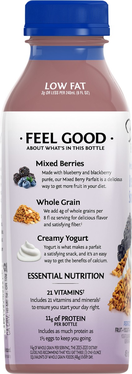 slide 4 of 5, Bh Mixed Berry Parfait Breakfast Smoothie, 15.20 fl oz