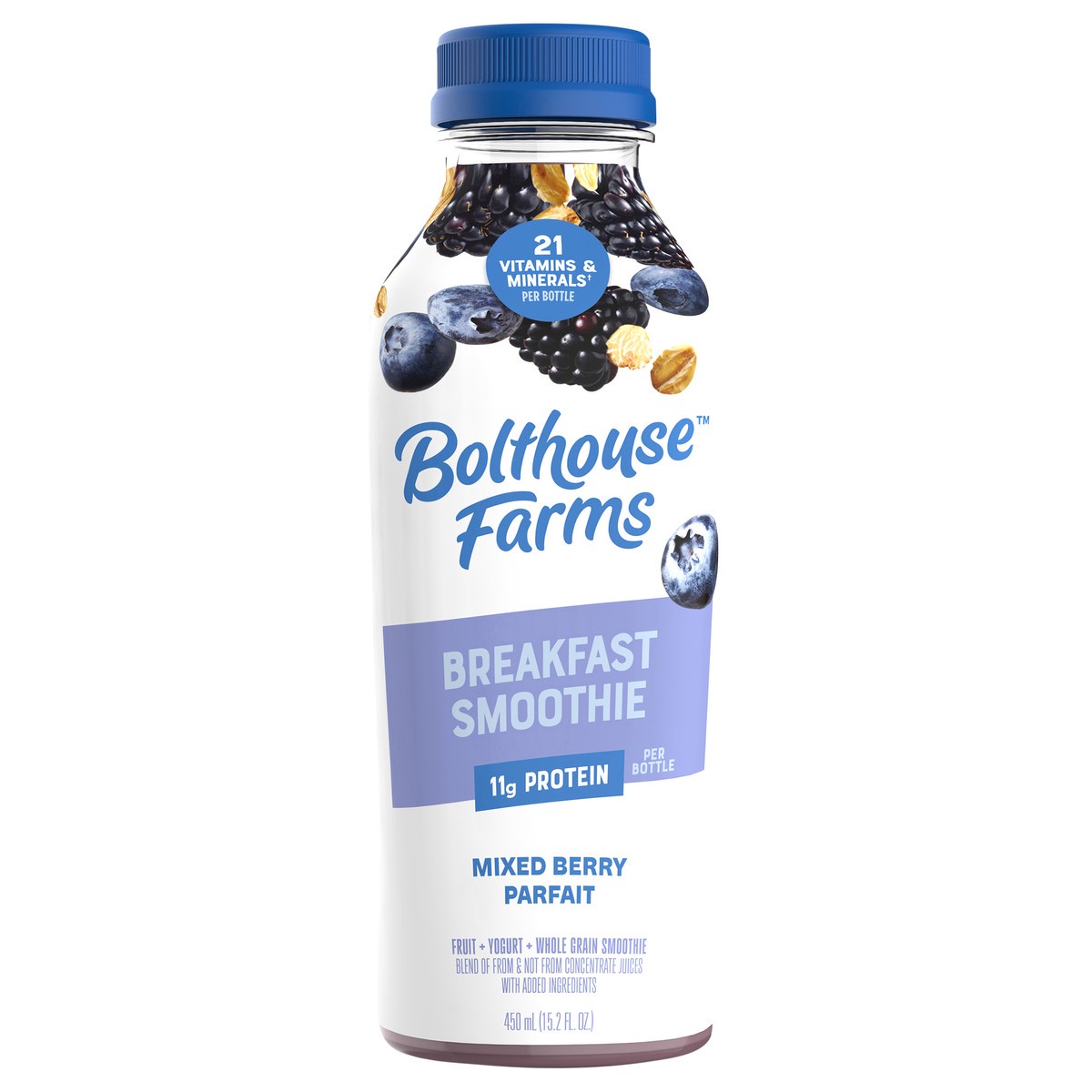 slide 1 of 5, Bolthouse Farms Mixed Berry Parfait Breakfast Smoothie 15.2 fl oz, 15.2 fl oz