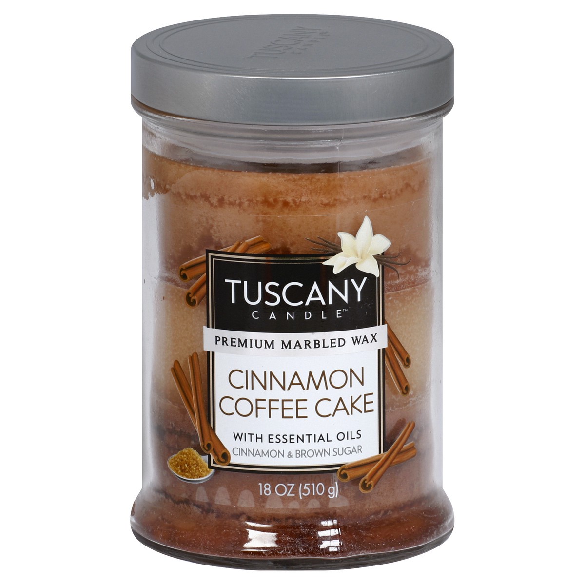 slide 6 of 8, Tuscany Candle Cinnamon Coffee Cake Triple Pour Glass Jar Candle, 1 ct