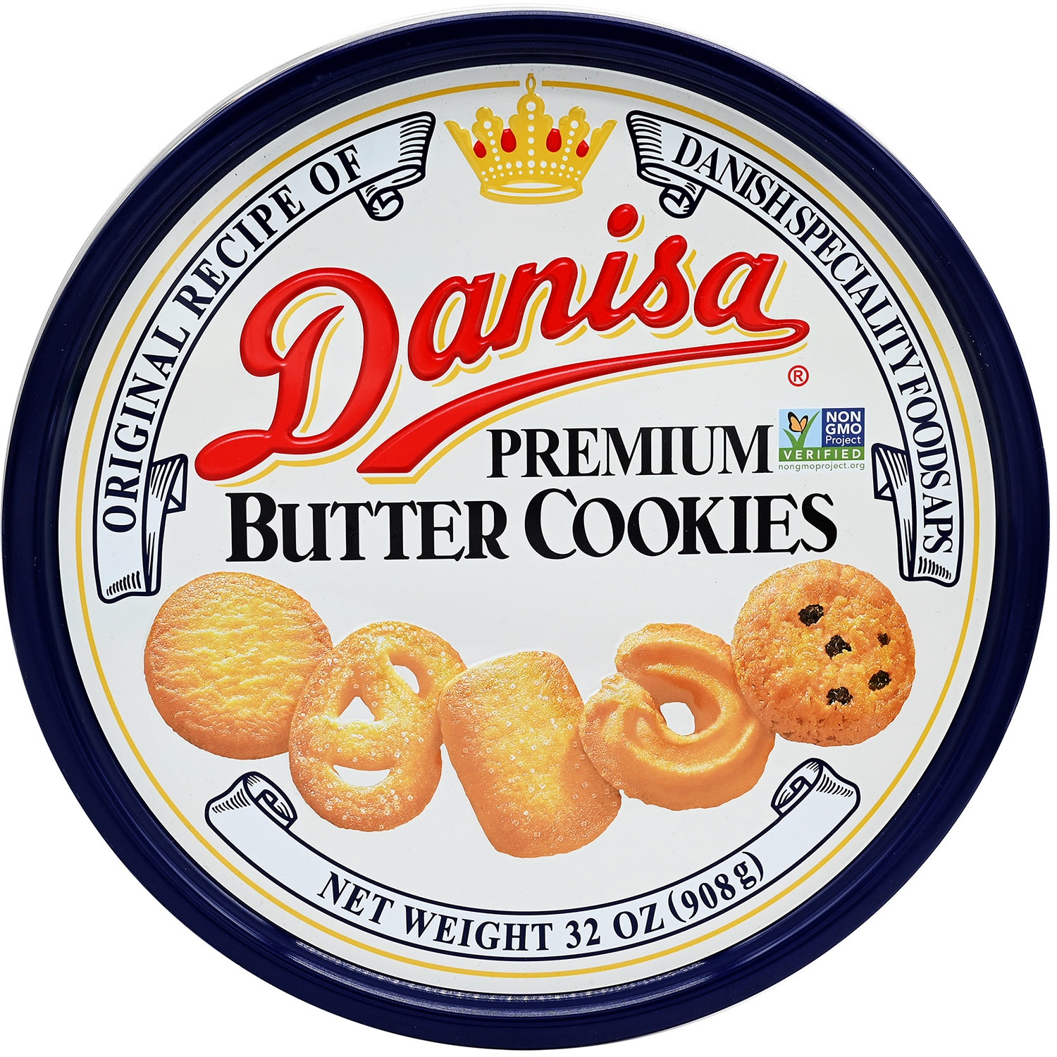 slide 1 of 1, Danisa Butter Cookies, 32 oz