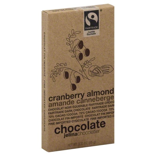 slide 1 of 4, Jelina Chocolatier Cranberry Almond, 3.35 oz