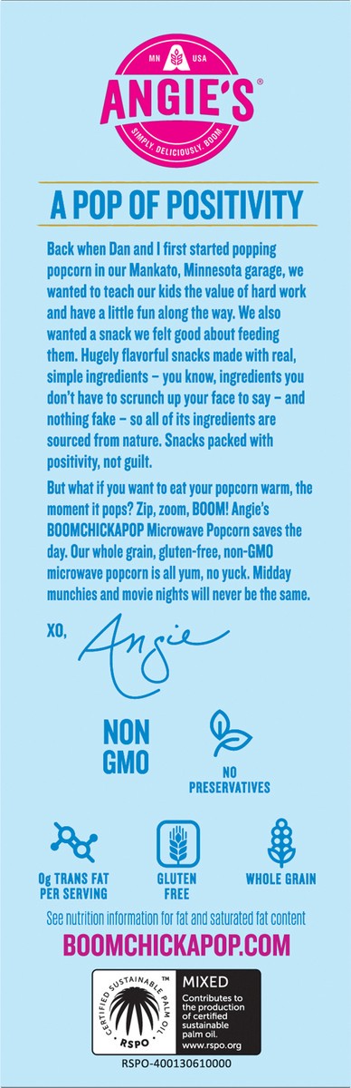 slide 6 of 11, BOOMCHICKAPOP Angies Real Butter Microwave Popcorn, 4 ct; 3.29 oz