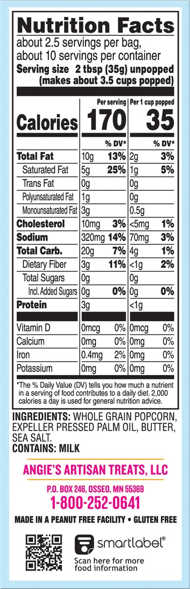 slide 8 of 11, BOOMCHICKAPOP Angies Real Butter Microwave Popcorn, 4 ct; 3.29 oz