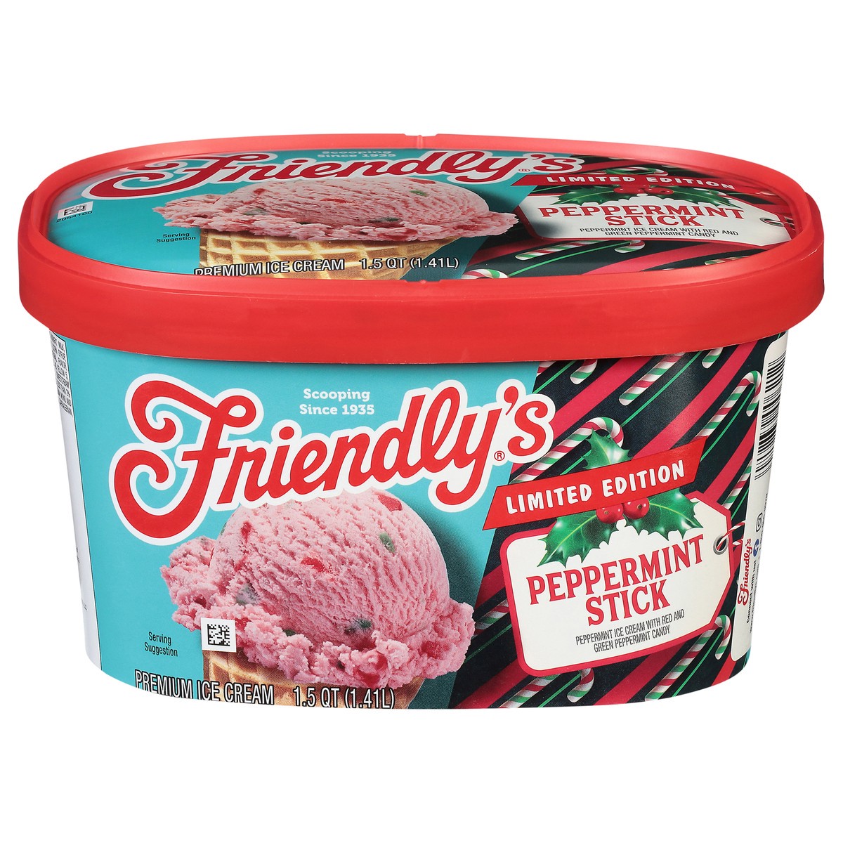 slide 1 of 9, Friendly's Limited Edition Peppermint Stick Ice Cream, 1.5 qt