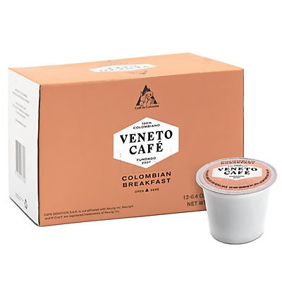 slide 1 of 1, Café Veneto Colombian Breakfast Single Serve Coffee Cups, 12 ct