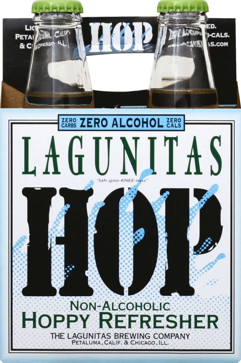 slide 5 of 6, Lagunitas Hop Non-Alcoholic Hoppy Refresher, 4 ct; 12 oz