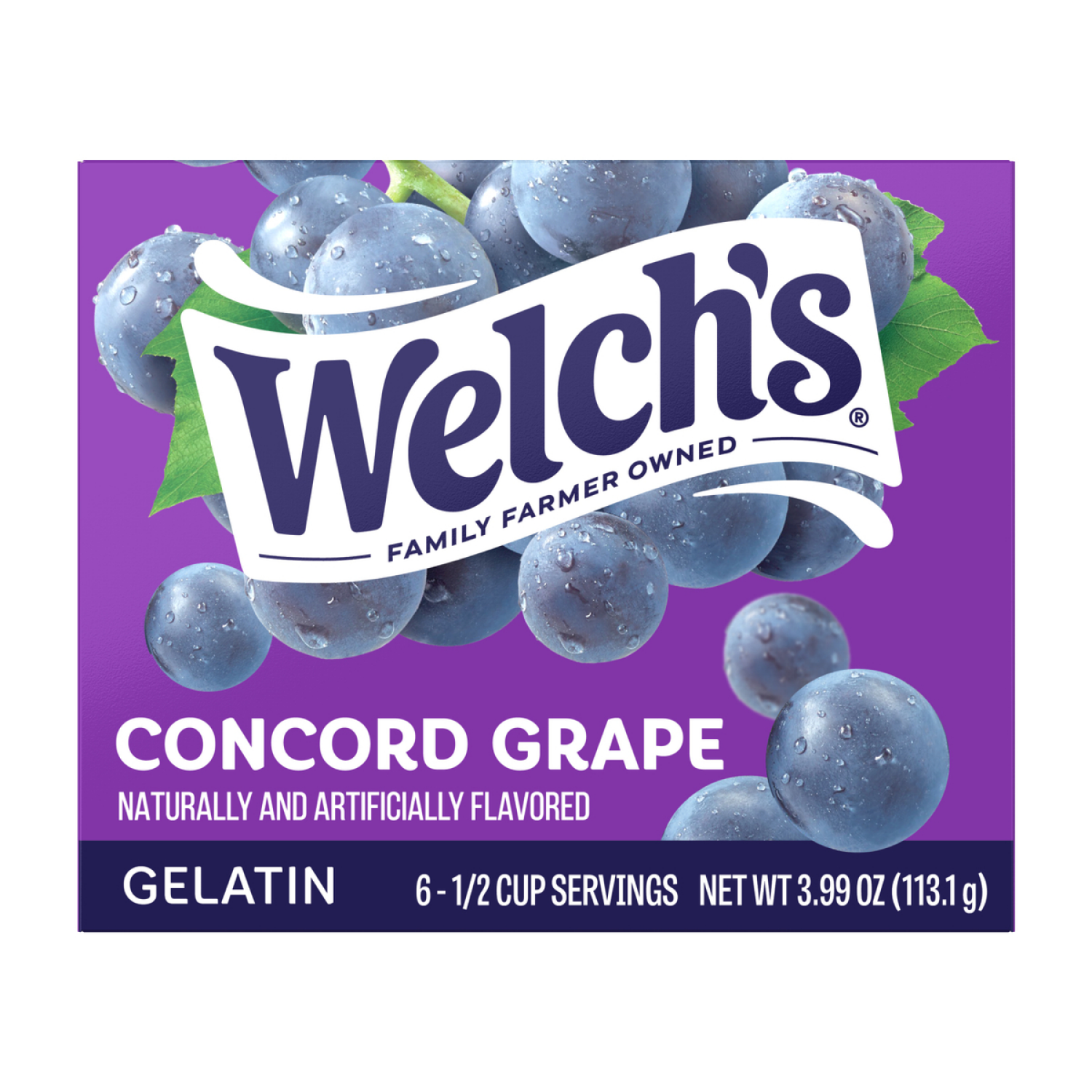 slide 1 of 2, Welch's Concord Grape Gelatin - 3.99 oz, 3.99 oz