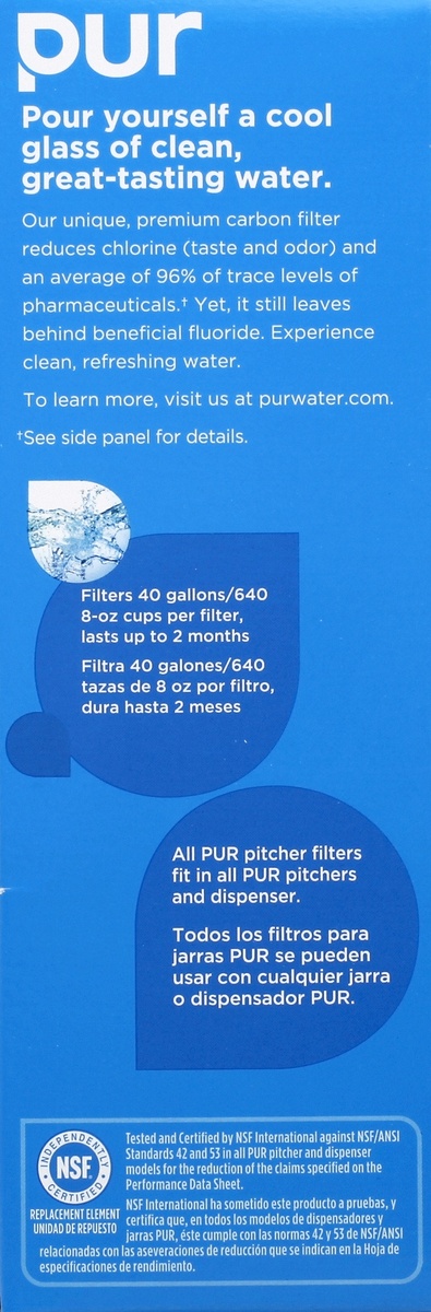 slide 4 of 5, PUR Max Ion Pitcher Refill Replacement Filter Blue, 1 ct