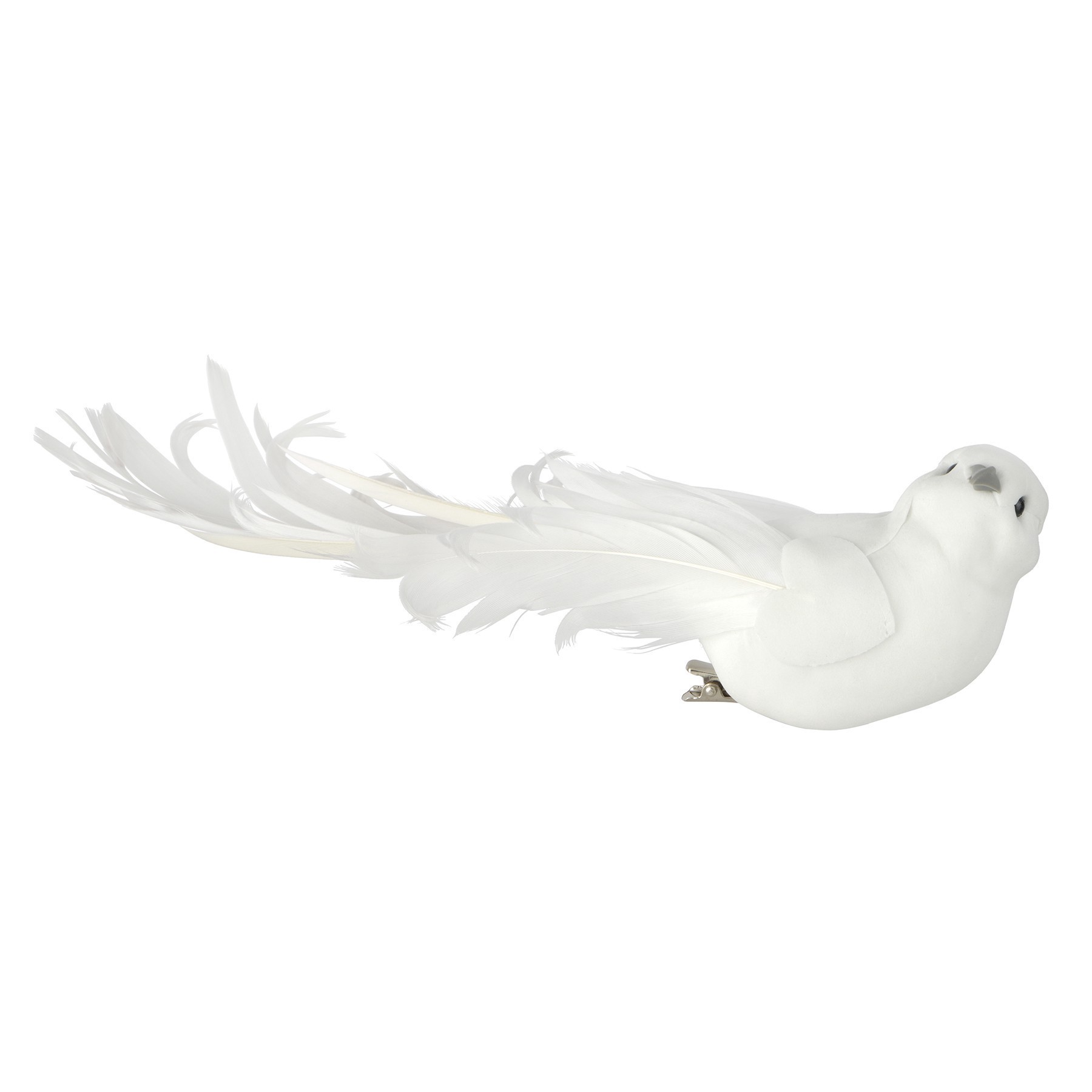 slide 2 of 3, White Decorative Feather Bird By Ashland, 8.25 in