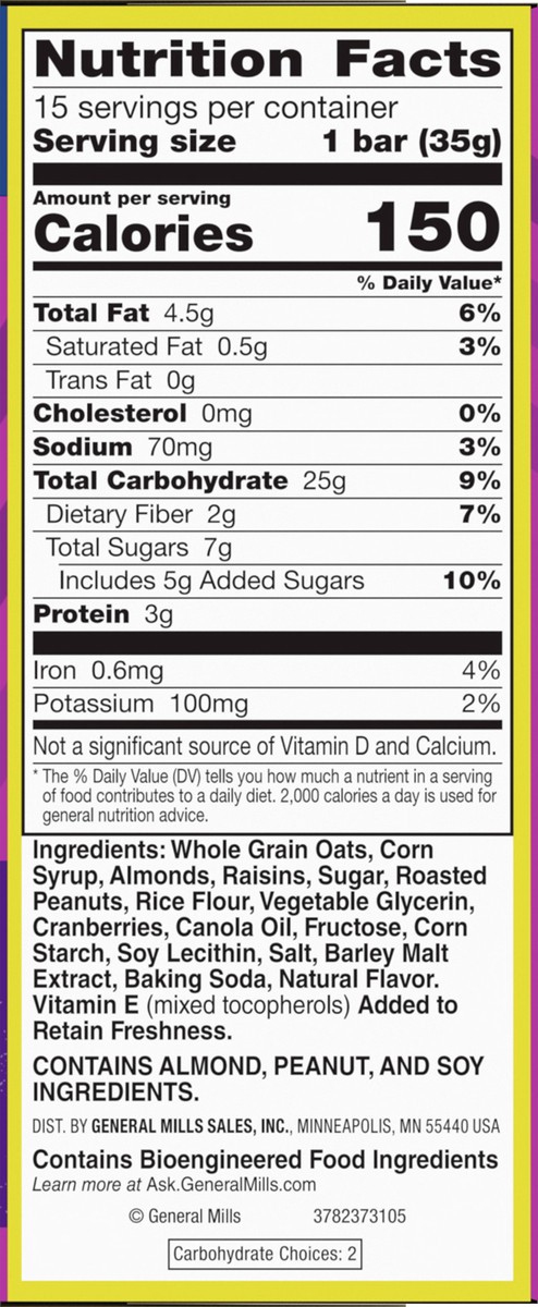 slide 4 of 8, Nature Valley Chewy Fruit and Nut Granola Bars, Trail Mix, 1.2 oz, 15 ct, 15 ct